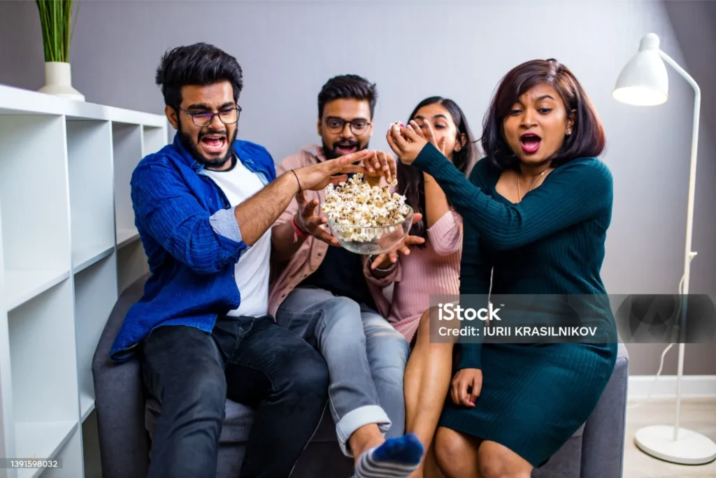indian people watching movies